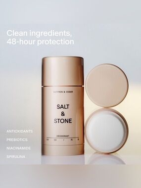 Salt & Stone Saffron & Cedar Deodorant Stick - Cream